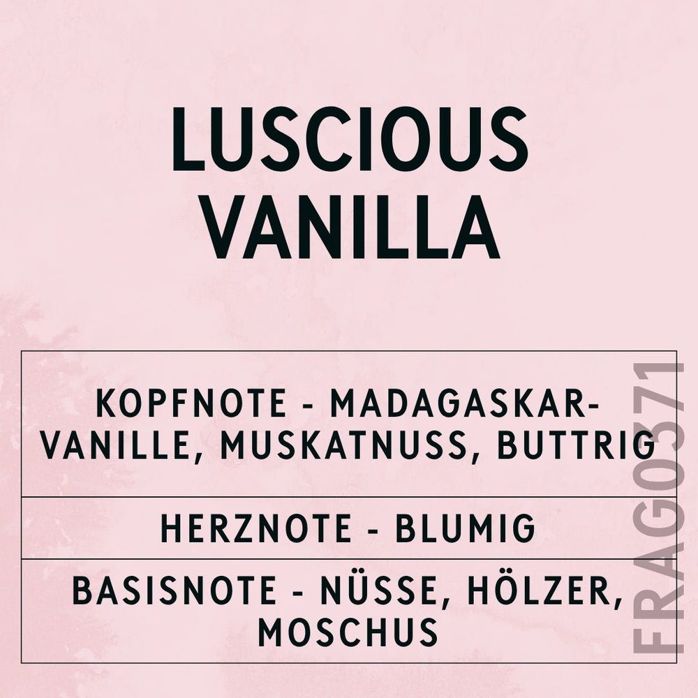Luscious Vanilla Fragrance Oil scent card (German)