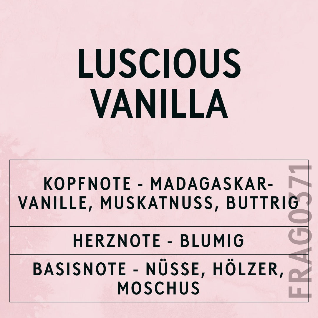 Luscious Vanilla Fragrance Oil scent card (German)