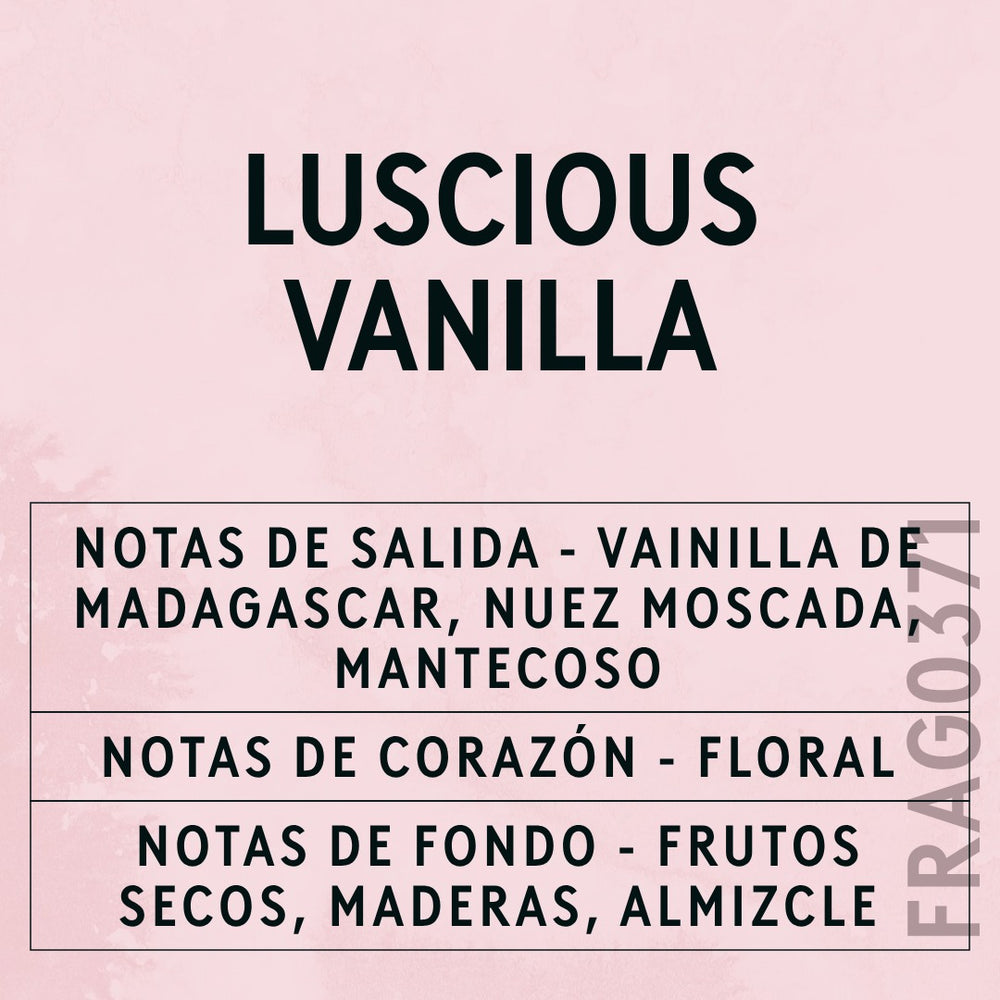 Luscious Vanilla Fragrance Oil scent card (Spanish)