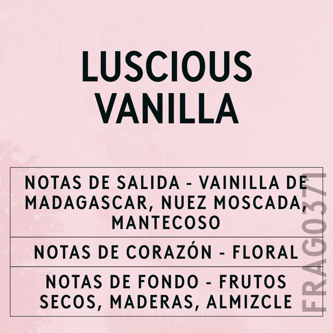 Luscious Vanilla Fragrance Oil scent card (Spanish)