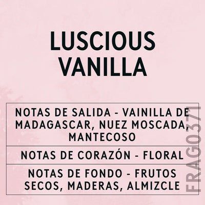 Luscious Vanilla Fragrance Oil scent card (Spanish)