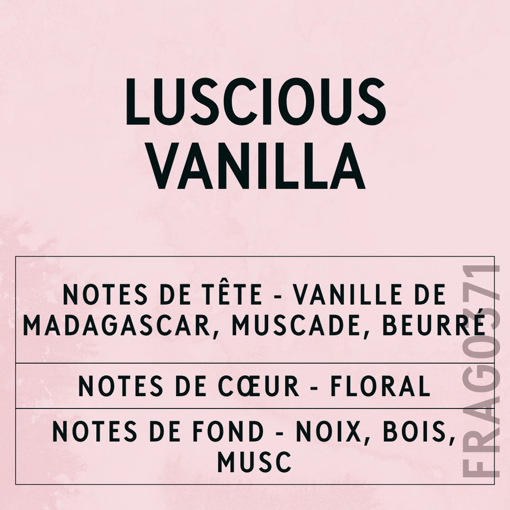 Luscious Vanilla Fragrance Oil scent card (French)