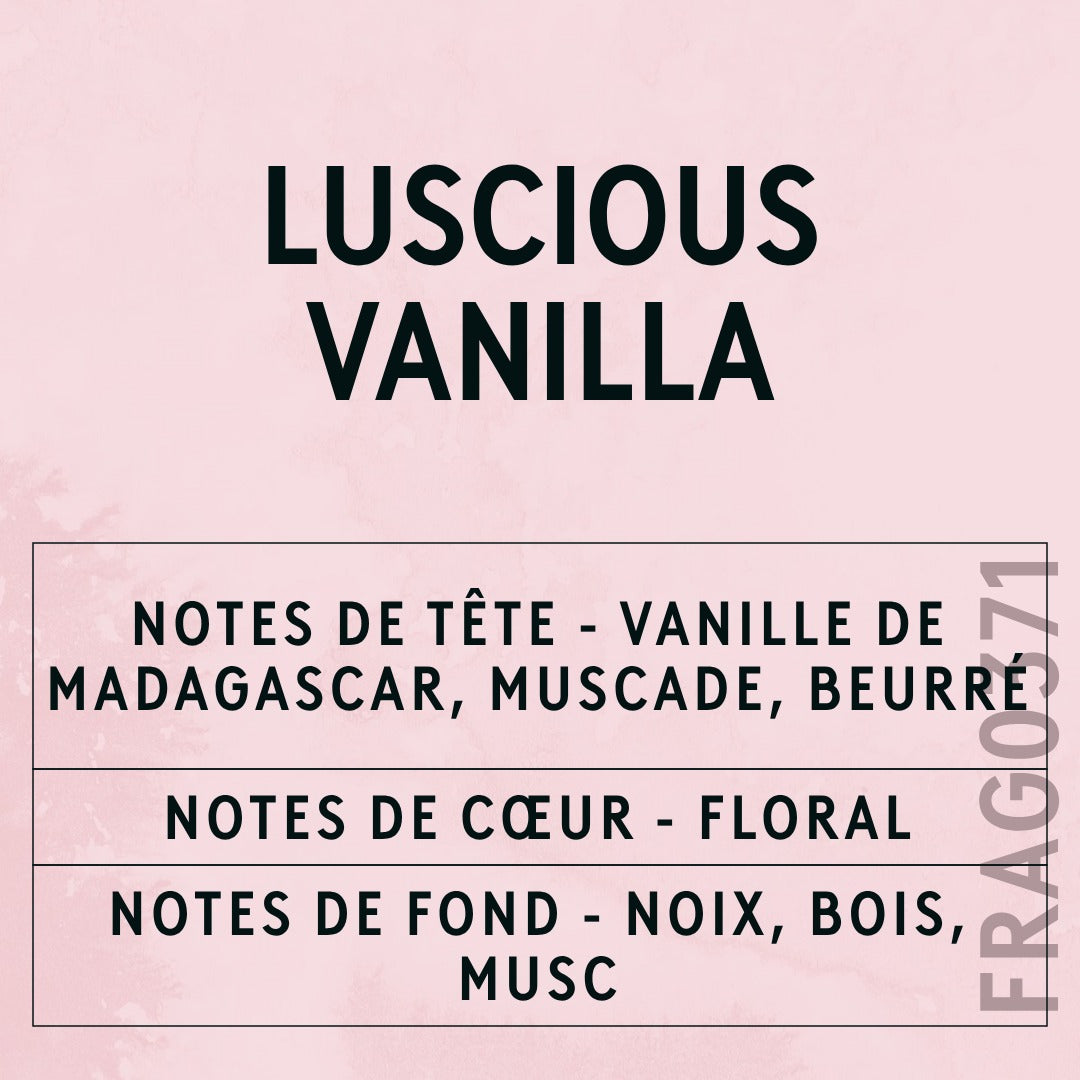 Luscious Vanilla Fragrance Oil scent card (French)