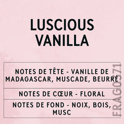 Luscious Vanilla Fragrance Oil scent card (French)
