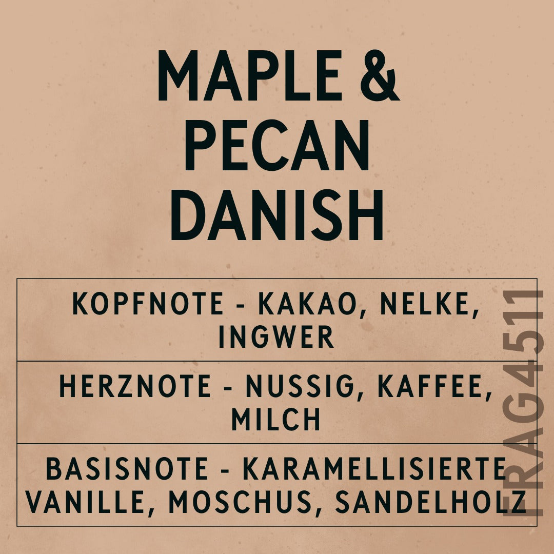 Maple & Pecan Danish Fragrance Oil scent card (German)