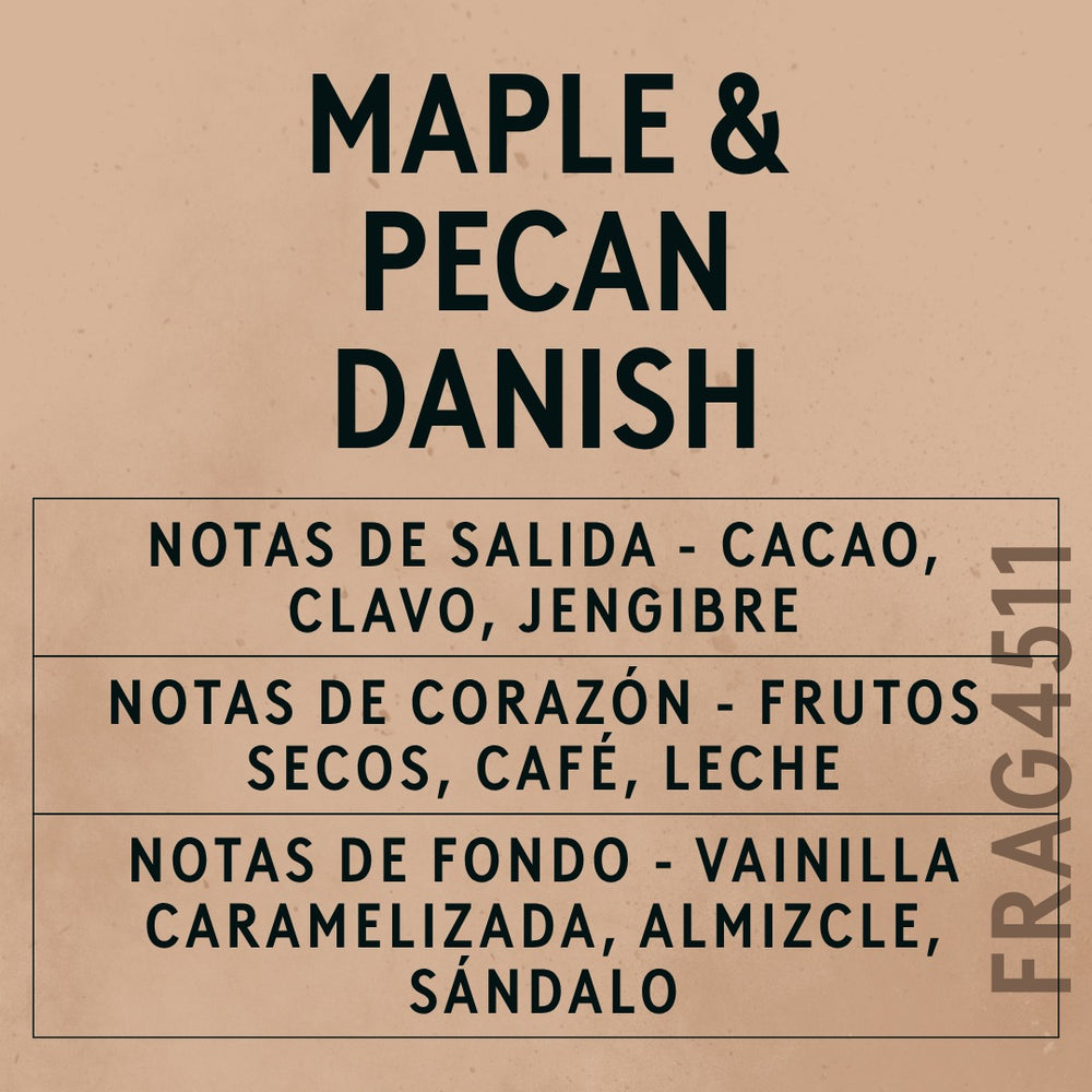 Maple & Pecan Danish Fragrance Oil scent card (Spanish)