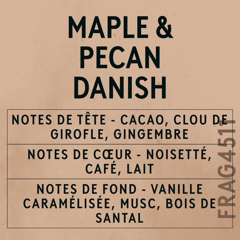 Maple & Pecan Danish Fragrance Oil scent card (French)