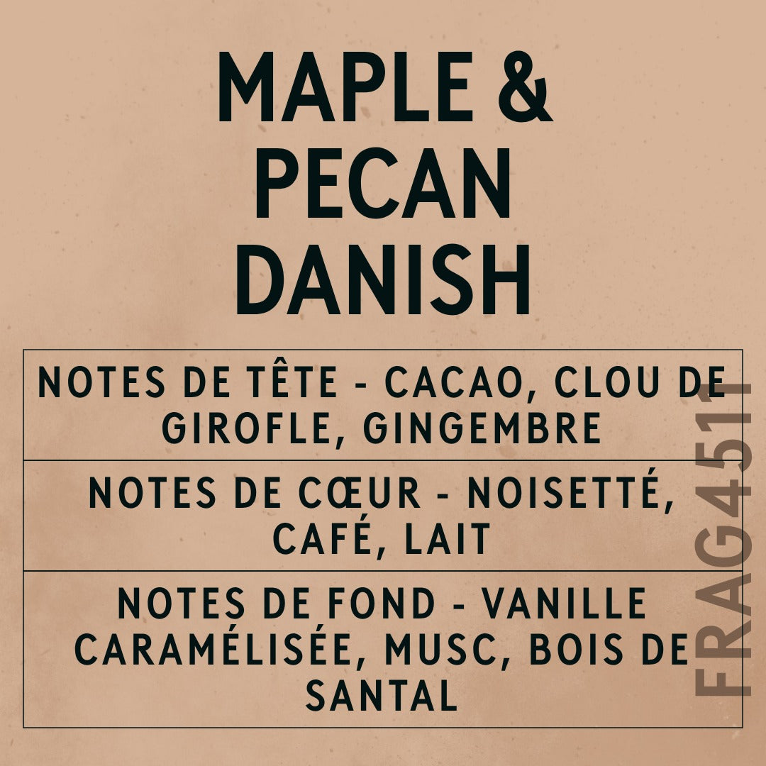 Maple & Pecan Danish Fragrance Oil scent card (French)