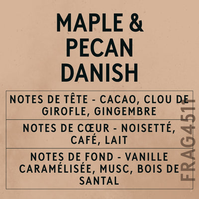 Maple & Pecan Danish Fragrance Oil scent card (French)