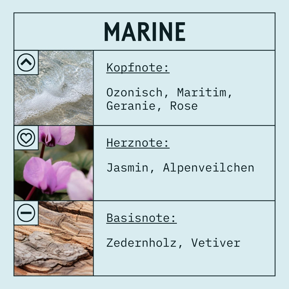Marine Fragrance Oil scent card (German)