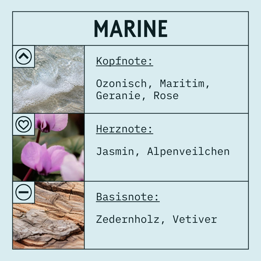 Marine Fragrance Oil scent card (German)