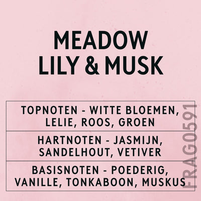 Meadow Lily & Cotton Musk Fragrance Oil scent card (Dutch)