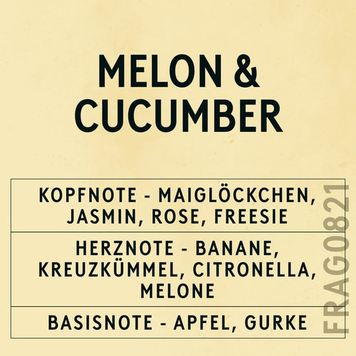 Melon & Cucumber Fragrance Oil scent card (German)