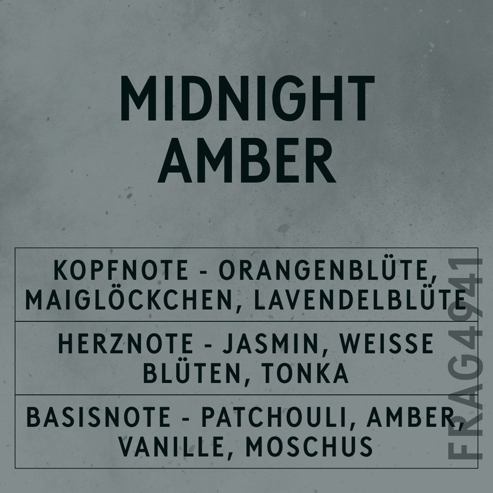 Midnight Amber Fragrance Oil scent card (German)