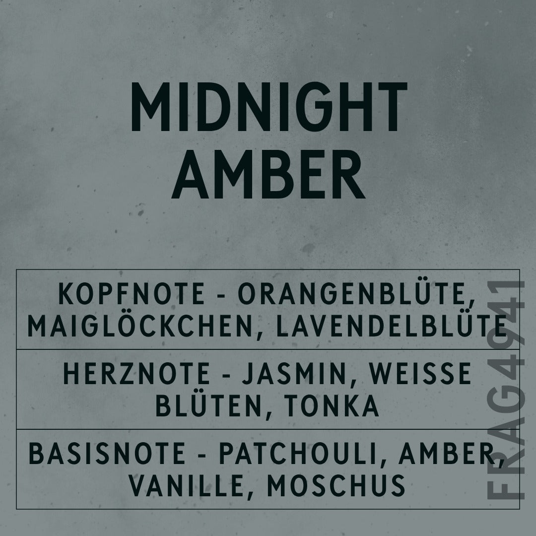 Midnight Amber Fragrance Oil scent card (German)