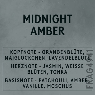 Midnight Amber Fragrance Oil scent card (German)