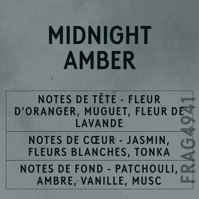 Midnight Amber Fragrance Oil scent card (French)