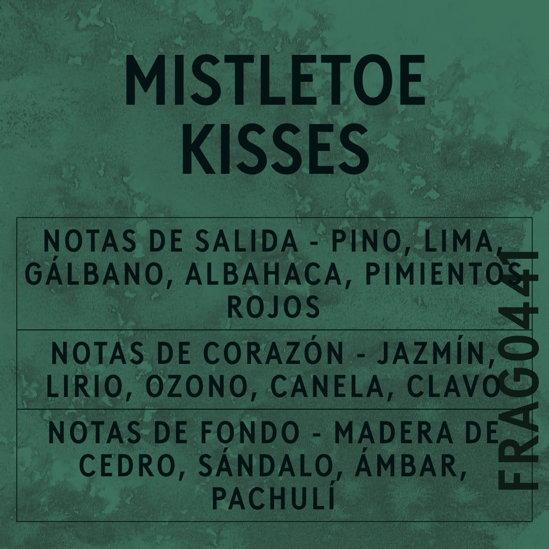 Mistletoe Kisses Fragrance Oil scent card (Spanish)