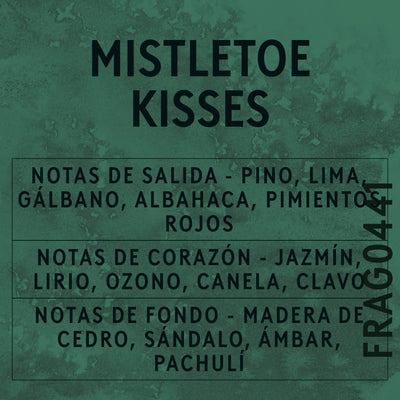 Mistletoe Kisses Fragrance Oil scent card (Spanish)