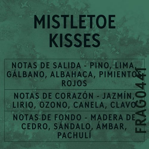 Mistletoe Kisses Fragrance Oil scent card (Spanish)