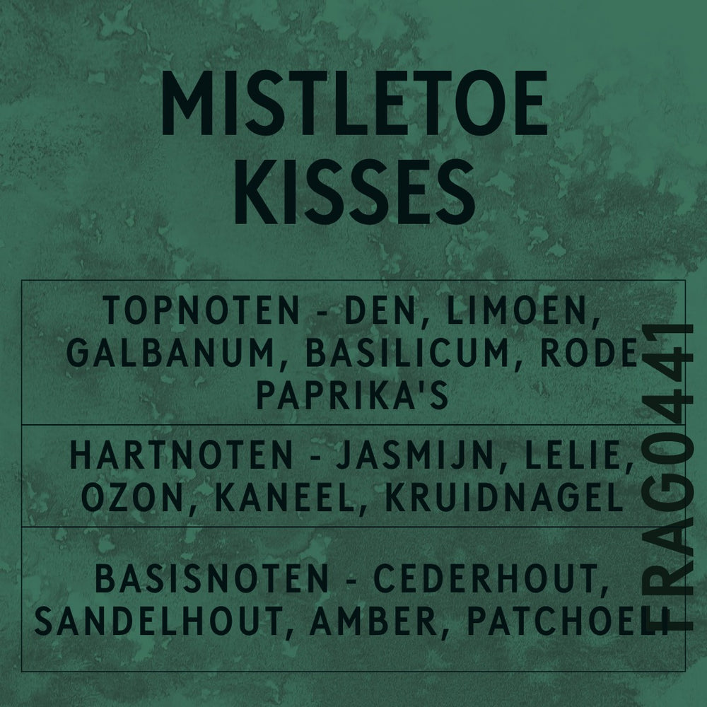 Mistletoe Kisses Fragrance Oil scent card (Dutch)