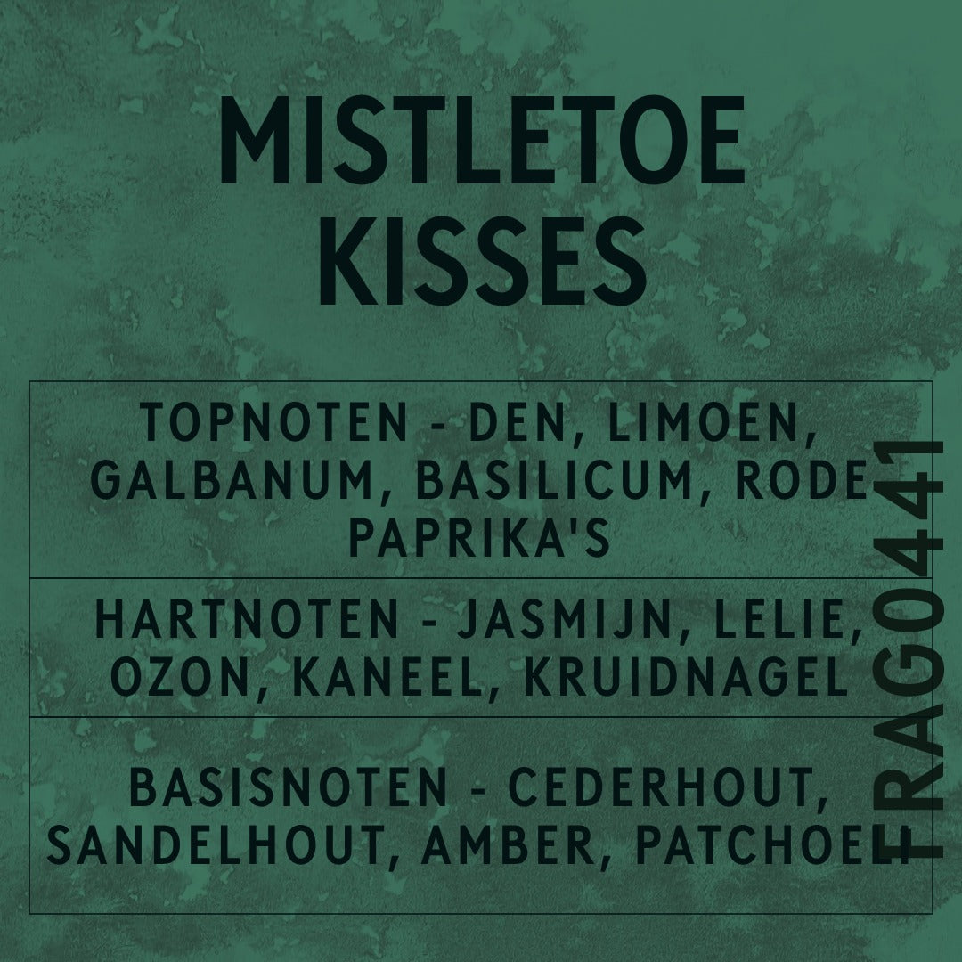 Mistletoe Kisses Fragrance Oil scent card (Dutch)