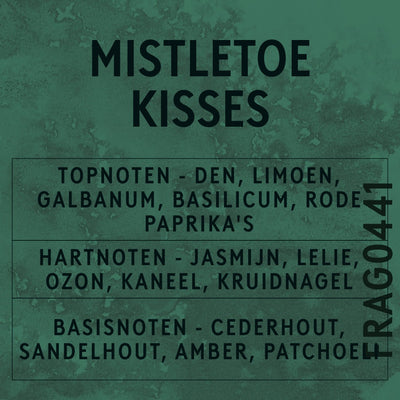 Mistletoe Kisses Fragrance Oil scent card (Dutch)