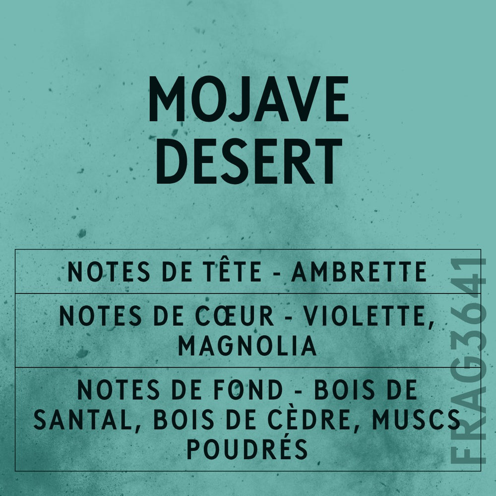 Mojave Desert Fragrance Oil scent card (French)