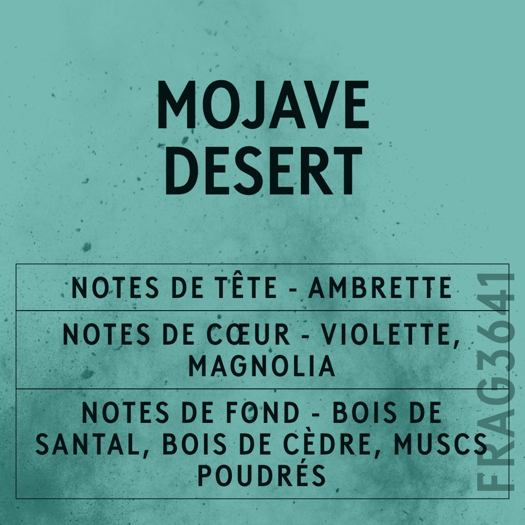 Mojave Desert Fragrance Oil scent card (French)