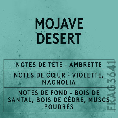 Mojave Desert Fragrance Oil scent card (French)