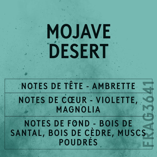 Mojave Desert Fragrance Oil scent card (French)
