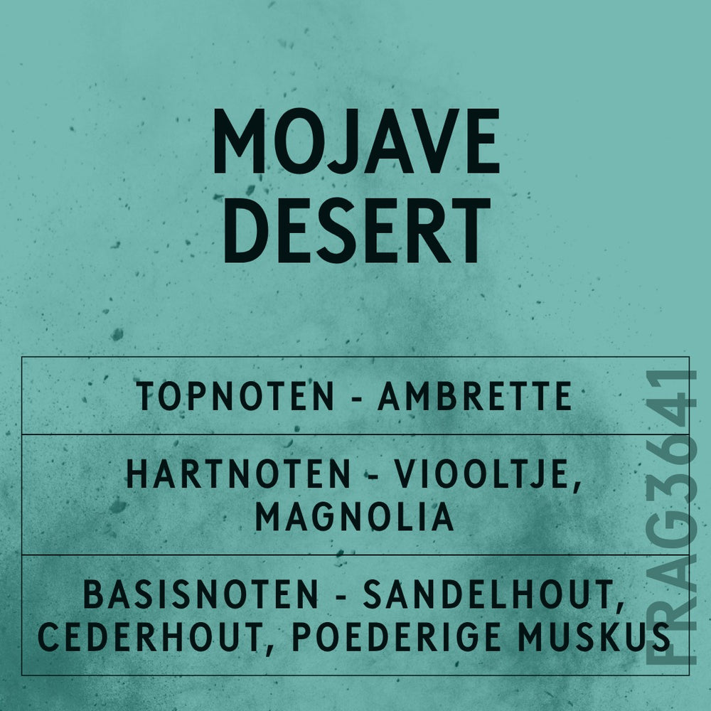 Mojave Desert Fragrance Oil scent card (Dutch)