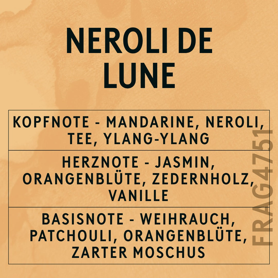 Neroli De Lune Fragrance Oil scent card (German)