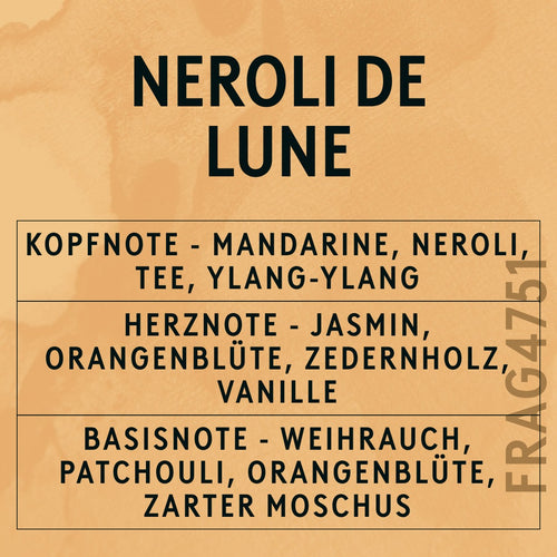 Neroli De Lune Fragrance Oil scent card (German)