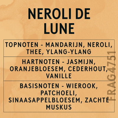 Neroli De Lune Fragrance Oil scent card (Dutch)