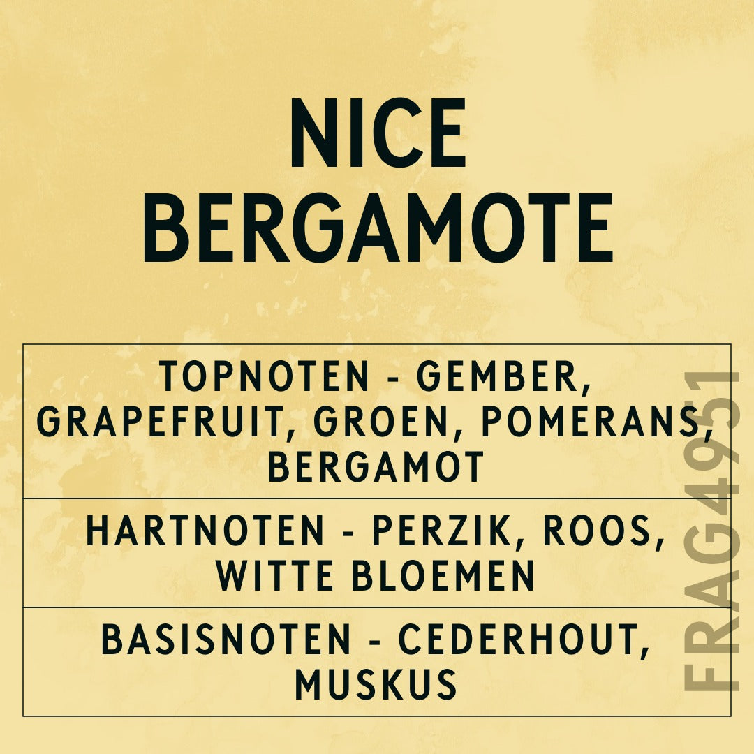 Nice Bergamote Fragrance Oil scent card (Dutch)