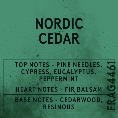 Nordic Cedar Fragrance Oil scent card (English)