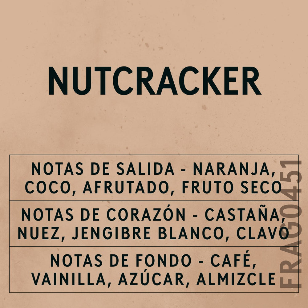 Nutcracker Fragrance Oil scent card (Spanish)