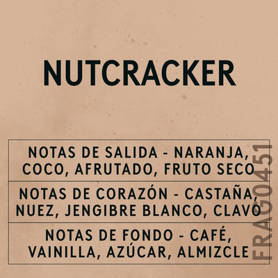 Nutcracker Fragrance Oil scent card (Spanish)