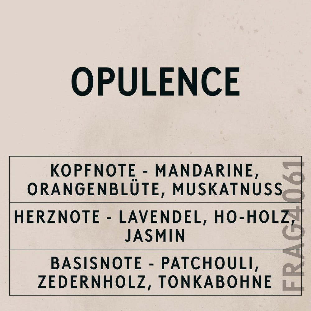 Opulence Natural Oil scent card (German)