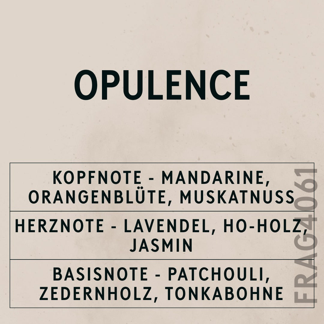 Opulence Natural Oil scent card (German)