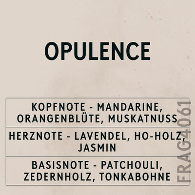 Opulence Natural Oil scent card (German)