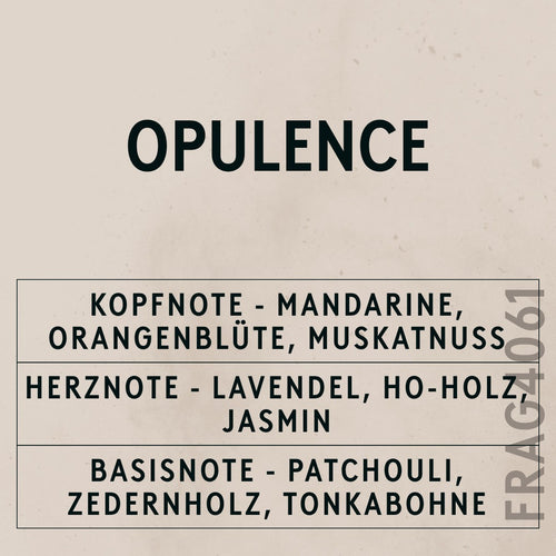 Opulence Natural Oil scent card (German)