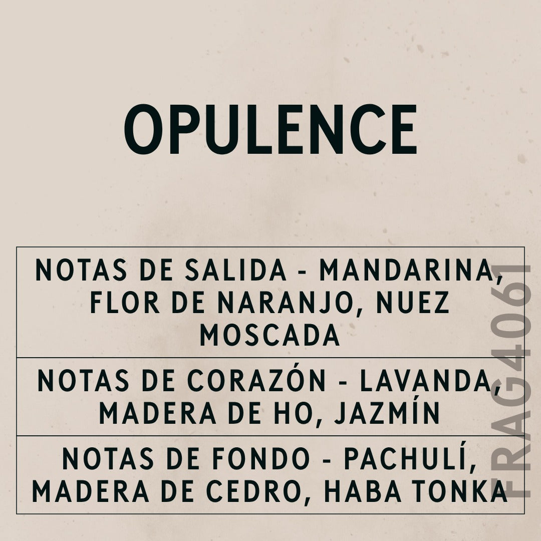 Opulence Natural Oil scent card (Spanish)