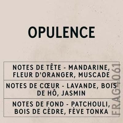 Opulence Natural Oil scent card (French)