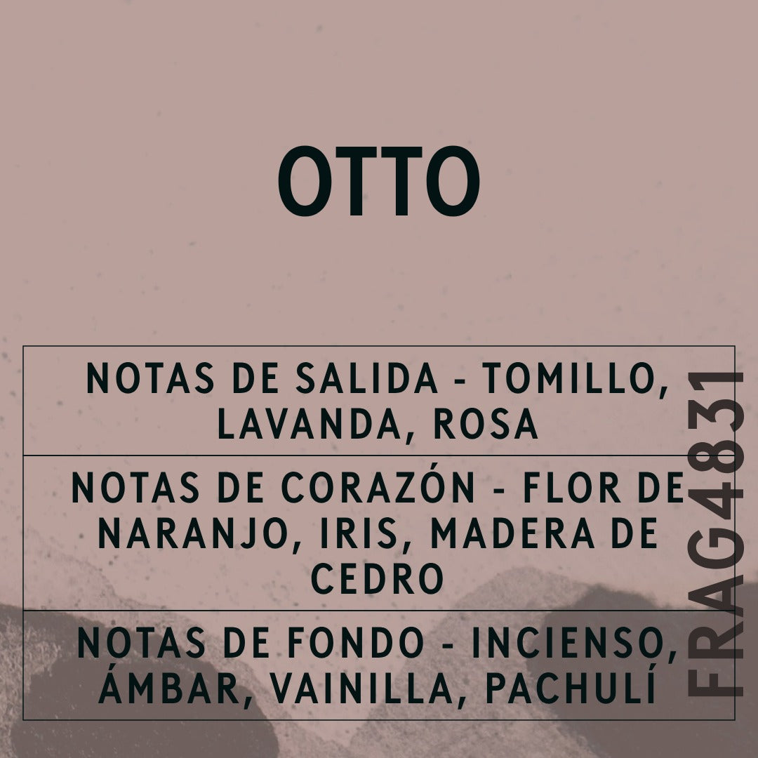 Otto Reed Fragrance Oil scent card (Spanish)