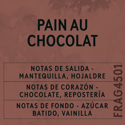 Pain Au Chocolat Fragrance Oil scent card (Spanish)