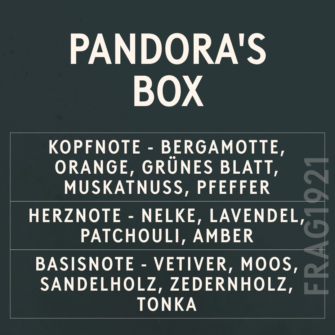 Pandora's Box Fragrance Oil scent card (German)