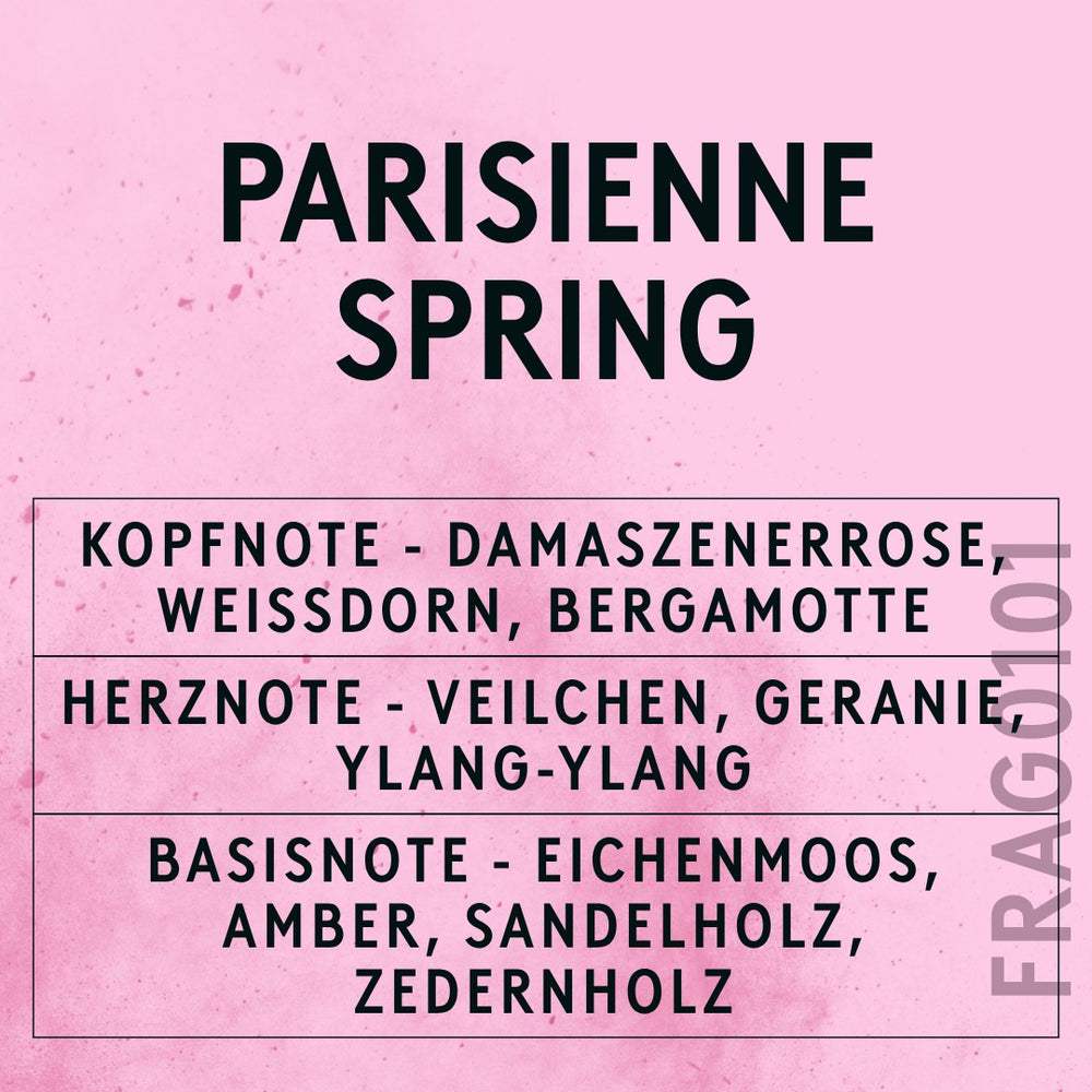Parisienne Spring Fragrance Oil scent card (German)