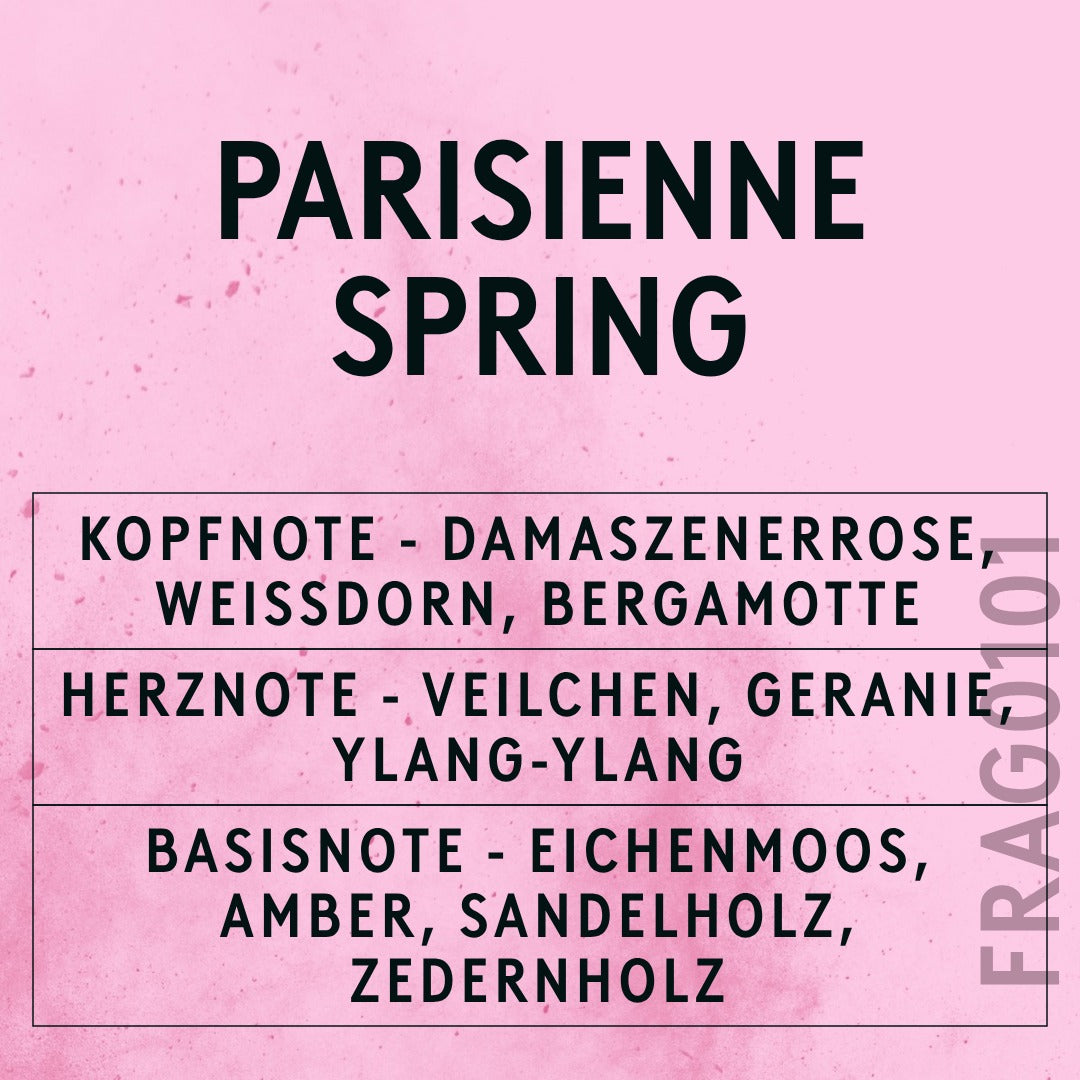 Parisienne Spring Fragrance Oil scent card (German)